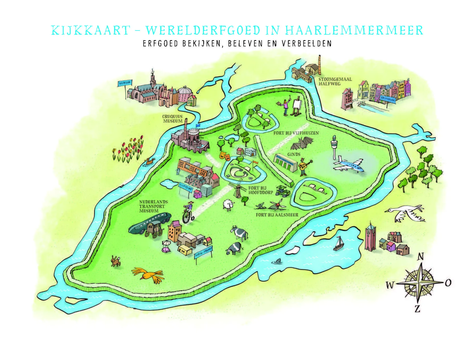 Kijkkaart werelderfgoed Haarlemmermeer