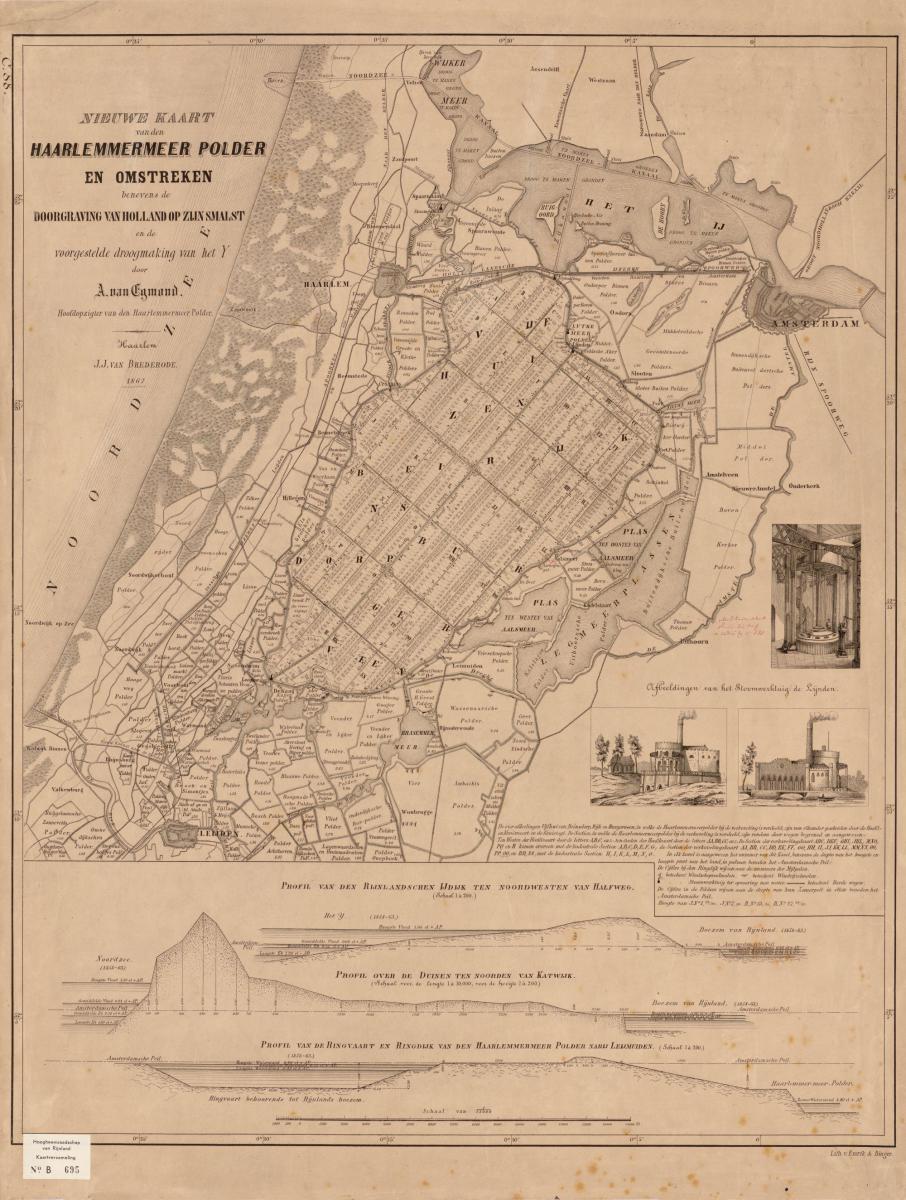 17. Nieuwe kaart Haarlemmermeer Polder 1867
